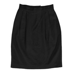 Vintage Leslie Fay Skirt Women 8 Black Straight Pencil BossBabe Witchy Academia